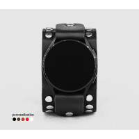 Leather cuff band compatible with Samsung and other Smart watches strap, Handmade UA code 2364