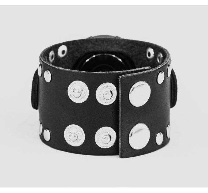 Leather cuff band compatible with Samsung and other Smart watches strap, Handmade UA code 2364