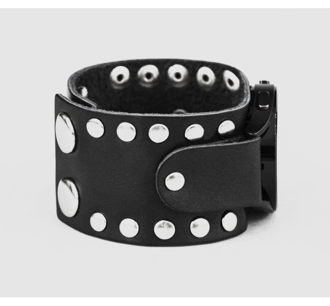 Leather cuff band compatible with Samsung and other Smart watches strap, Handmade UA code 2364