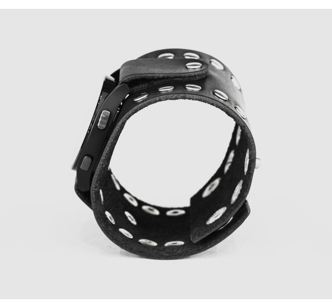 Leather cuff band compatible with Samsung and other Smart watches strap, Handmade UA code 2365