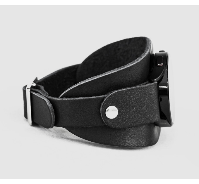 Leather cuff band compatible with Samsung and other Smart watches strap, Handmade UA code 2530