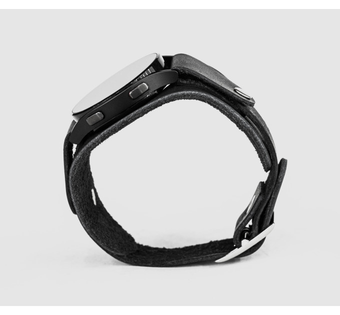 Leather cuff band compatible with Samsung and other Smart watches strap, Handmade UA code 2530