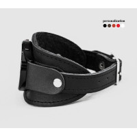 Leather cuff band compatible with Samsung and other Smart watches strap, Handmade UA code 2530st