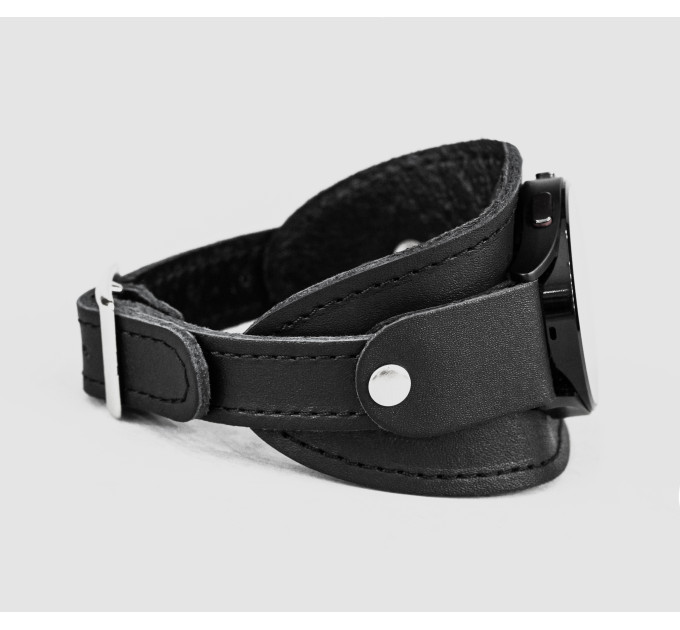 Leather cuff band compatible with Samsung and other Smart watches strap, Handmade UA code 2530st