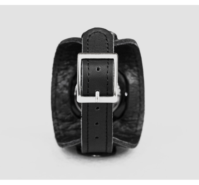 Leather cuff band compatible with Samsung and other Smart watches strap, Handmade UA code 2530st