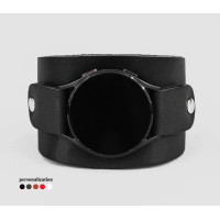 Leather cuff band compatible with Samsung and other Smart watches strap, Handmade UA code 2540