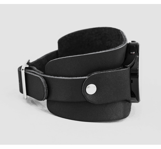 Leather cuff band compatible with Samsung and other Smart watches strap, Handmade UA code 2540
