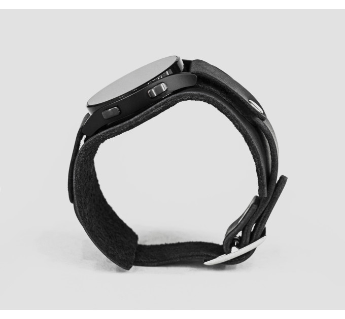Leather cuff band compatible with Samsung and other Smart watches strap, Handmade UA code 2540