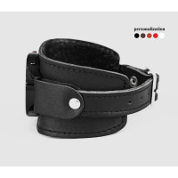 Leather cuff band compatible with Samsung and other Smart watches strap, Handmade UA code 2540st