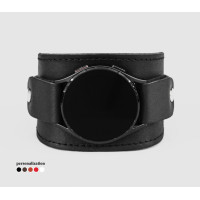 Leather cuff band compatible with Samsung and other Smart watches strap, Handmade UA code 2540st