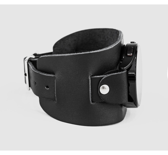 Leather cuff band compatible with Samsung and other Smart watches strap, Handmade UA code 2550