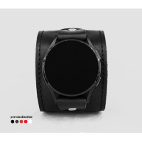 Leather cuff band compatible with Samsung and other Smart watches strap, Handmade UA code 2550st