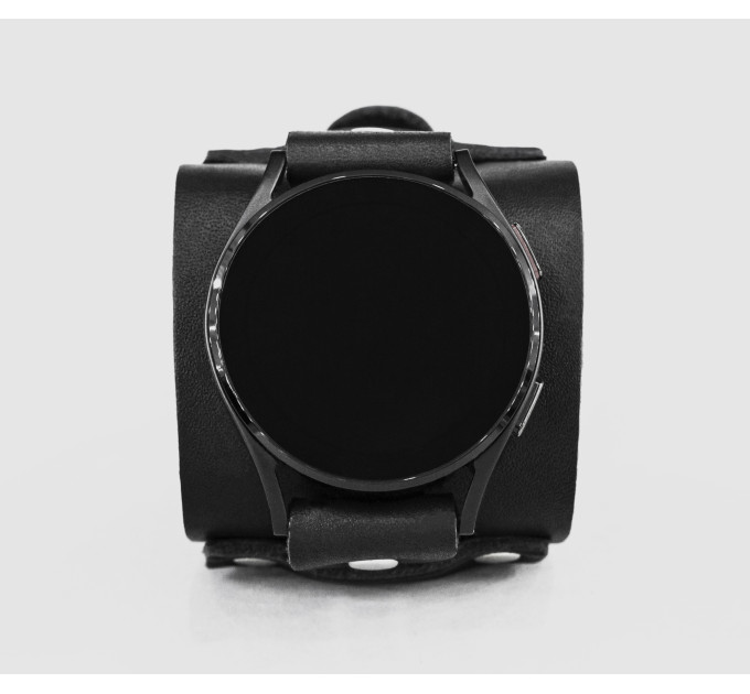 Leather cuff band compatible with Samsung and other Smart watches strap, Handmade UA code 2552