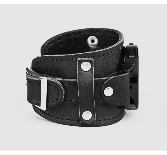 Leather cuff band compatible with Samsung and other Smart watches strap, Handmade UA code 2552st