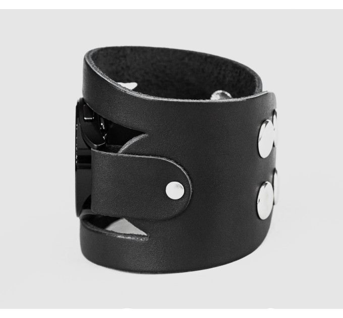 Leather cuff band compatible with Samsung and other Smart watches strap, Handmade UA code 2620