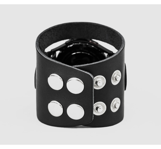 Leather cuff band compatible with Samsung and other Smart watches strap, Handmade UA code 2620