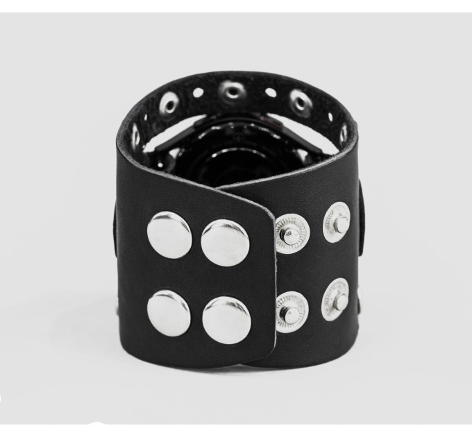 Leather cuff band compatible with Samsung and other Smart watches strap, Handmade UA code 2625