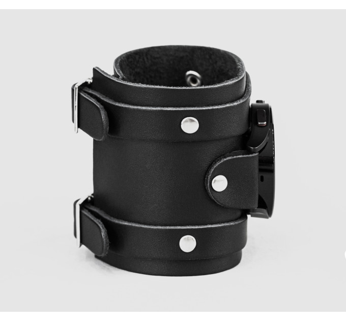 Leather cuff band compatible with Samsung and other Smart watches strap, Handmade UA code 2715