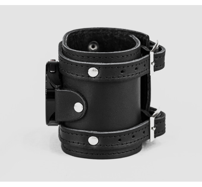 Leather cuff band compatible with Samsung and other Smart watches strap, Handmade UA code 2715st