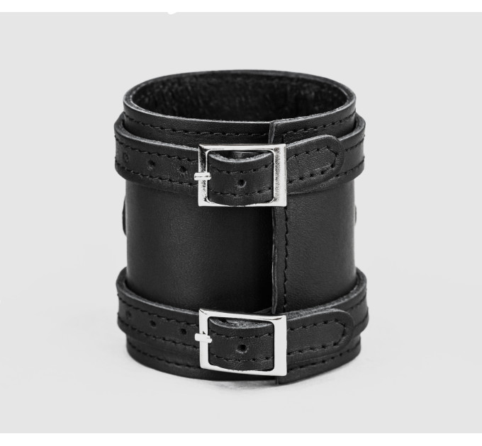 Leather cuff band compatible with Samsung and other Smart watches strap, Handmade UA code 2715st