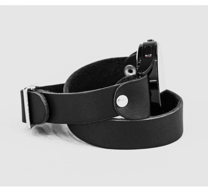 Leather cuff band compatible with Samsung and other Smart watches strap, Handmade UA code 2810