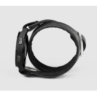 Leather cuff band compatible with Samsung and other Smart watches strap, Handmade UA code 2810