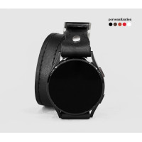 Leather cuff band compatible with Samsung and other Smart watches strap, Handmade UA code 2810st