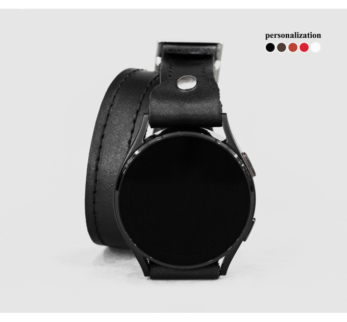 Leather cuff band compatible with Samsung and other Smart watches strap, Handmade UA code 2810st