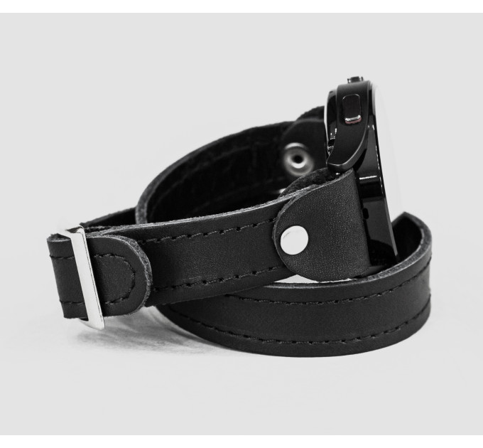 Leather cuff band compatible with Samsung and other Smart watches strap, Handmade UA code 2810st