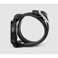 Leather cuff band compatible with Samsung and other Smart watches strap, Handmade UA code 2810st