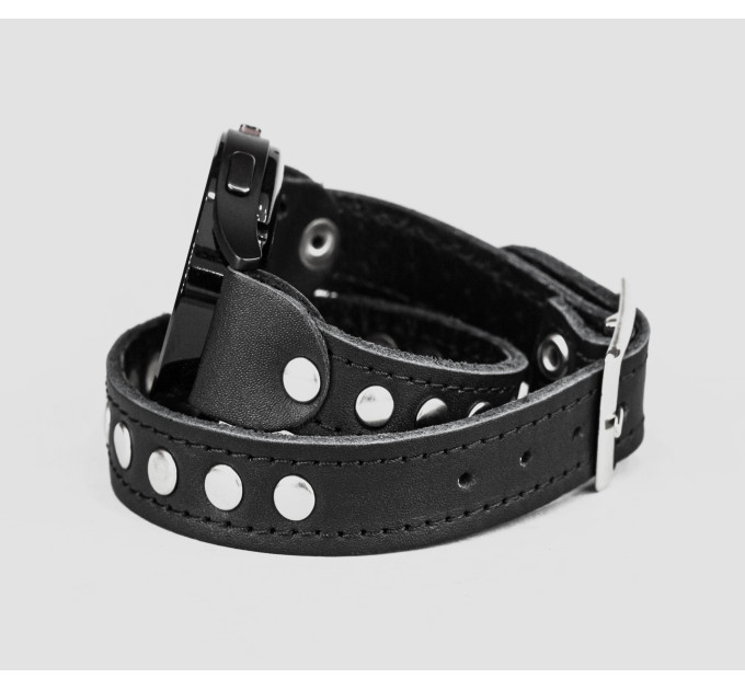 Leather cuff band compatible with Samsung and other Smart watches strap, Handmade UA code 2820st