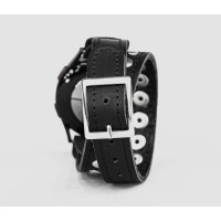 Leather cuff band compatible with Samsung and other Smart watches strap, Handmade UA code 2820st