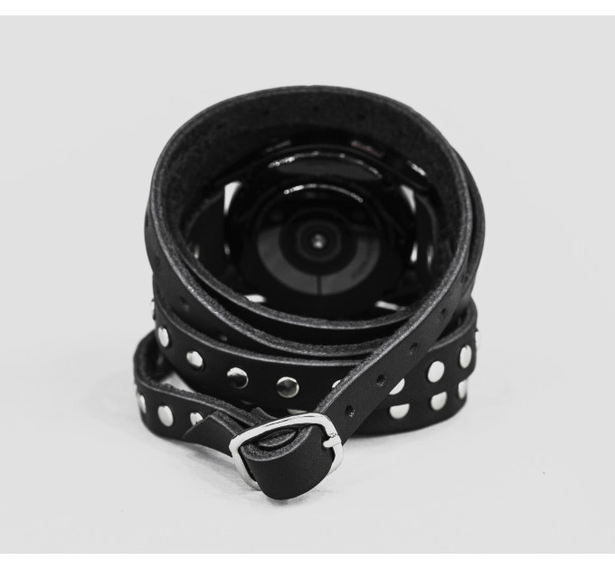 Leather cuff band compatible with Samsung and other Smart watches strap, Handmade UA code 2856