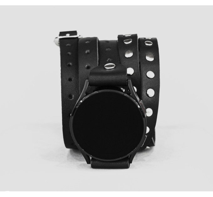 Leather cuff band compatible with Samsung and other Smart watches strap, Handmade UA code 2856