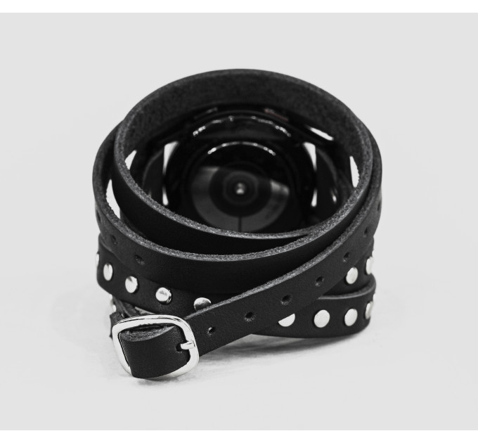 Leather cuff band compatible with Samsung and other Smart watches strap, Handmade UA code 2857