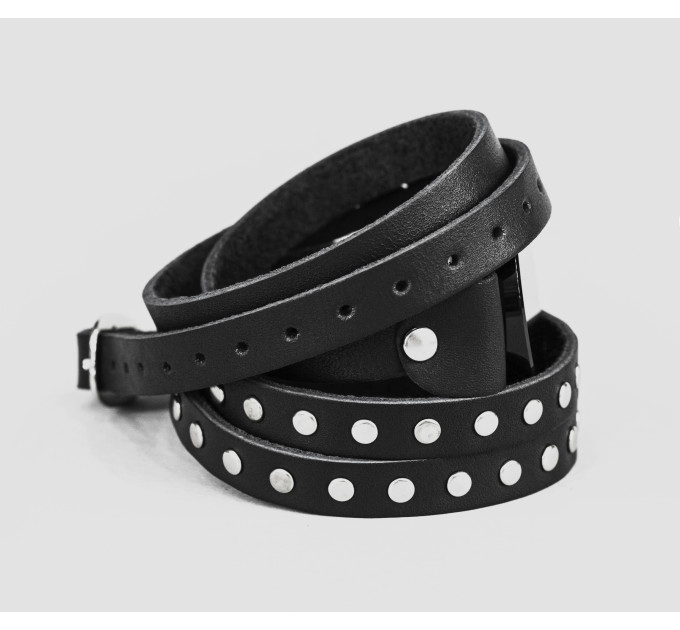 Leather cuff band compatible with Samsung and other Smart watches strap, Handmade UA code 2857