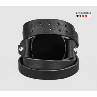 Leather cuff band compatible with Samsung and other Smart watches strap, Handmade UA code 2858