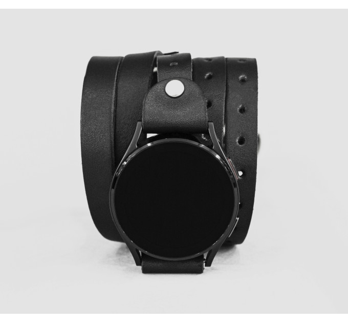 Leather cuff band compatible with Samsung and other Smart watches strap, Handmade UA code 2858