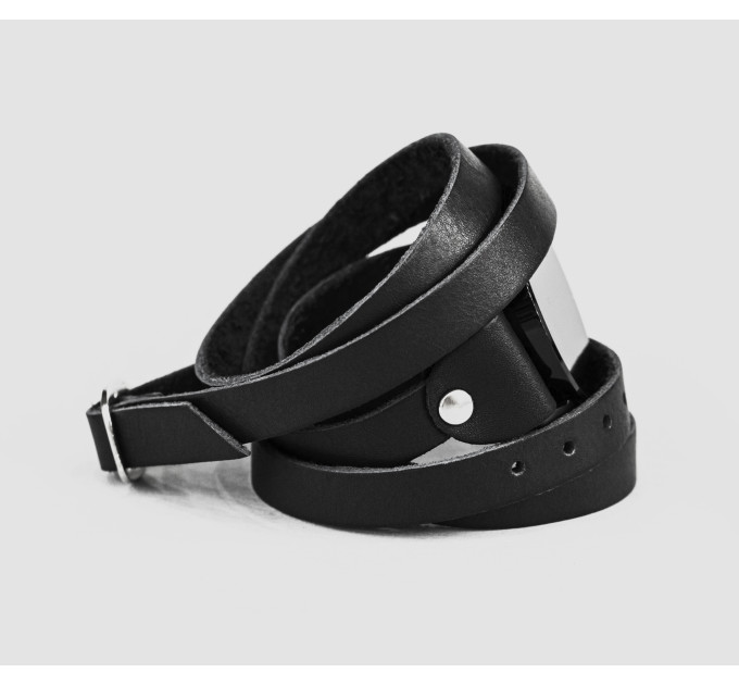 Leather cuff band compatible with Samsung and other Smart watches strap, Handmade UA code 2860