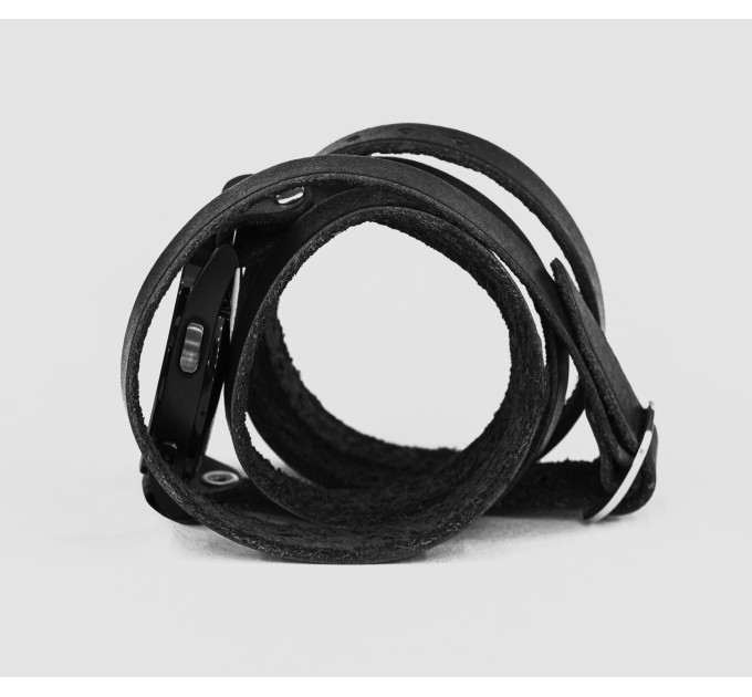 Leather cuff band compatible with Samsung and other Smart watches strap, Handmade UA code 2860