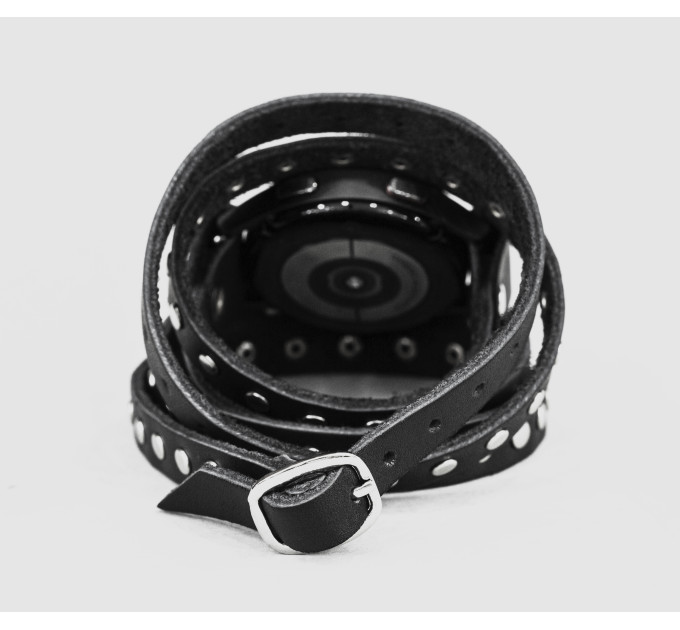 Leather cuff band compatible with Samsung and other Smart watches strap, Handmade UA code 2861