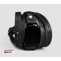 Leather cuff band compatible with Samsung and other Smart watches strap, Handmade UA code 2864