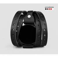 Leather cuff band compatible with Samsung and other Smart watches strap, Handmade UA code 2864