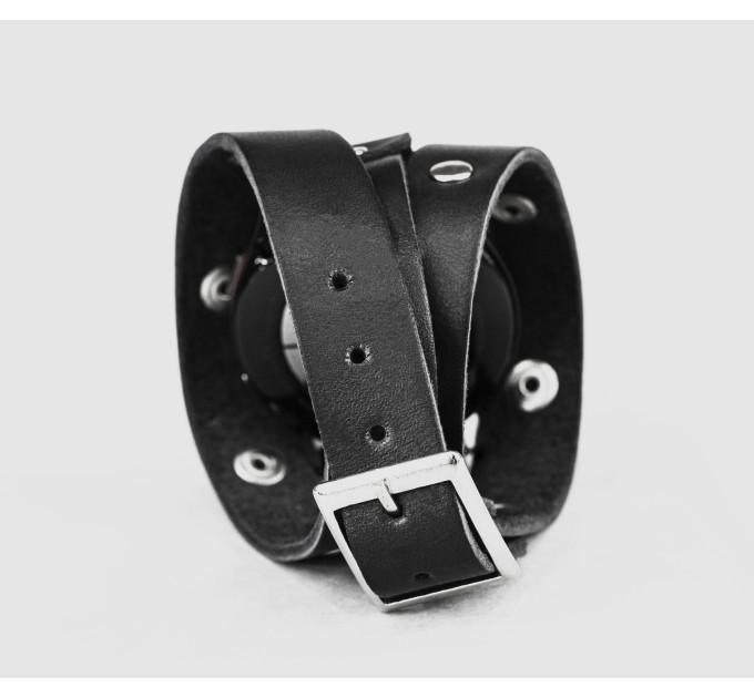 Leather cuff band compatible with Samsung and other Smart watches strap, Handmade UA code 2870