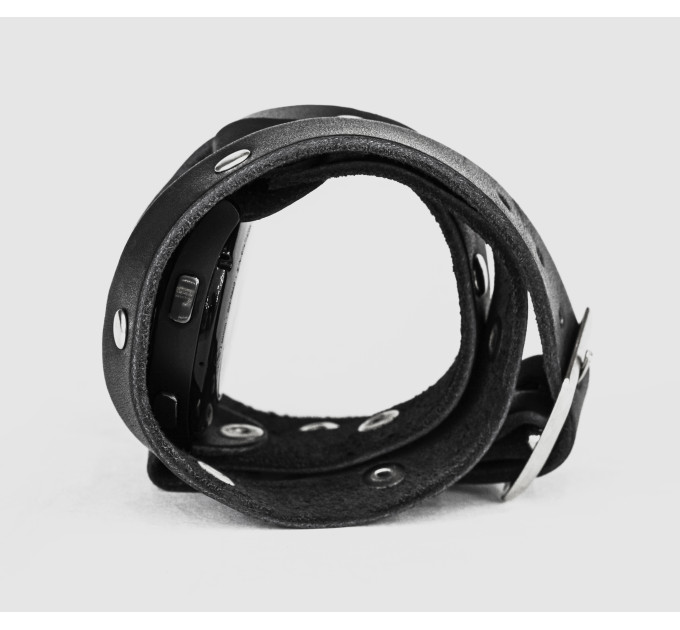 Leather cuff band compatible with Samsung and other Smart watches strap, Handmade UA code 2870