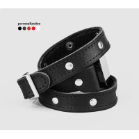 Leather cuff band compatible with Samsung and other Smart watches strap, Handmade UA code 2870st