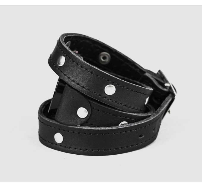 Leather cuff band compatible with Samsung and other Smart watches strap, Handmade UA code 2870st