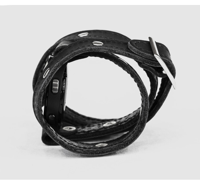 Leather cuff band compatible with Samsung and other Smart watches strap, Handmade UA code 2870st