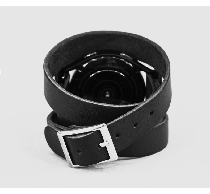 Leather cuff band compatible with Samsung and other Smart watches strap, Handmade UA code 2875