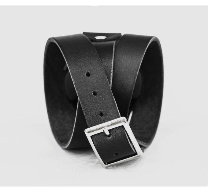 Leather cuff band compatible with Samsung and other Smart watches strap, Handmade UA code 2875